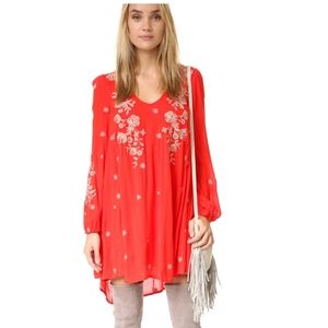 Free people sweet  Tennessee red combo dress